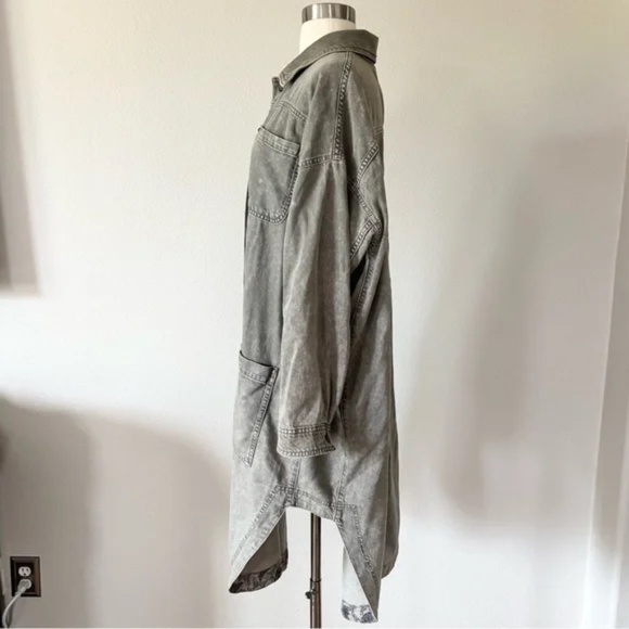 Anthropologie Pilcro Duster Shacket Green Small S - Picture 5 of 8